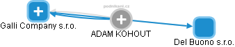 ADAM KOHOUT - Vizualizace  propojení osoby a firem v obchodním rejstříku