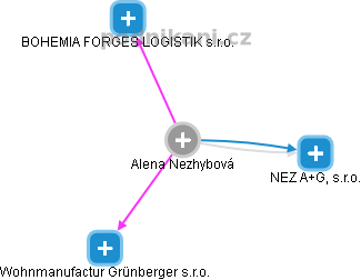 Alena Nezhybová - Vizualizace  propojení osoby a firem v obchodním rejstříku