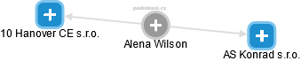  Alena W. - Vizualizace  propojení osoby a firem v obchodním rejstříku
