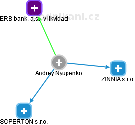  Andrey N. - Vizualizace  propojení osoby a firem v obchodním rejstříku