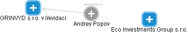 Andrey P. - Vizualizace  propojení osoby a firem v obchodním rejstříku