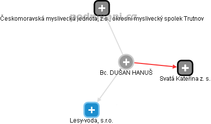  Dušan H. - Vizualizace  propojení osoby a firem v obchodním rejstříku