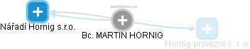MARTIN HORNIG - Vizualizace  propojení osoby a firem v obchodním rejstříku