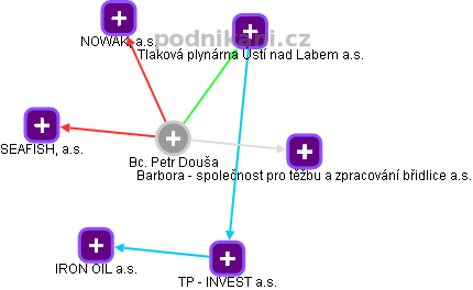 Petr Douša - Vizualizace  propojení osoby a firem v obchodním rejstříku