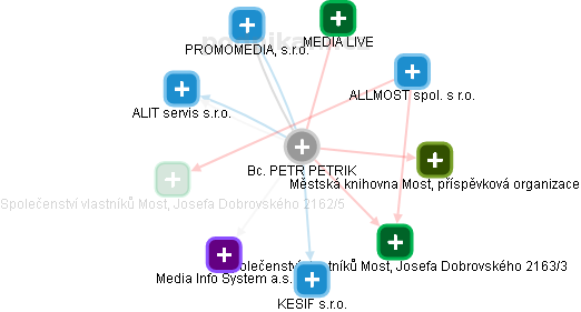 PETR PETRIK - Vizualizace  propojení osoby a firem v obchodním rejstříku