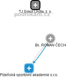  Roman Č. - Vizualizace  propojení osoby a firem v obchodním rejstříku