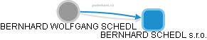 BERNHARD WOLFGANG SCHEDL - Vizualizace  propojení osoby a firem v obchodním rejstříku