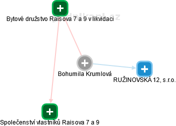 Bohumila Krumlová - Vizualizace  propojení osoby a firem v obchodním rejstříku