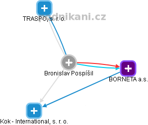  Bronislav P. - Vizualizace  propojení osoby a firem v obchodním rejstříku