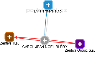  Carol B. - Vizualizace  propojení osoby a firem v obchodním rejstříku