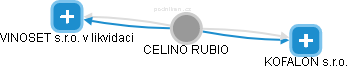 CELINO RUBIO - Vizualizace  propojení osoby a firem v obchodním rejstříku