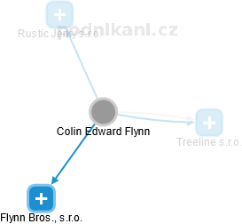 Colin Edward Flynn - Vizualizace  propojení osoby a firem v obchodním rejstříku