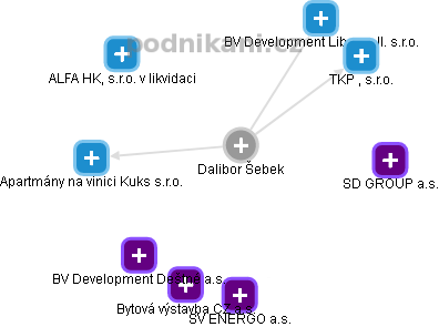 Dalibor Šebek - Vizualizace  propojení osoby a firem v obchodním rejstříku