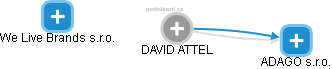 DAVID ATTEL - Vizualizace  propojení osoby a firem v obchodním rejstříku