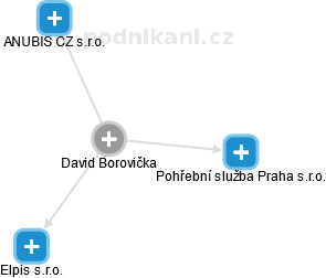 David Borovička - Vizualizace  propojení osoby a firem v obchodním rejstříku