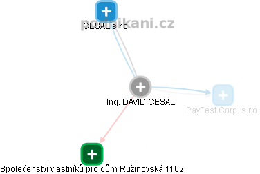 DAVID ČESAL - Vizualizace  propojení osoby a firem v obchodním rejstříku
