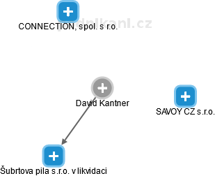 David Kantner - Vizualizace  propojení osoby a firem v obchodním rejstříku