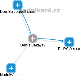 Denis Bakayev - Vizualizace  propojení osoby a firem v obchodním rejstříku