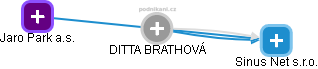  Ditta B. - Vizualizace  propojení osoby a firem v obchodním rejstříku