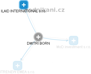 DMITRI BORN - Vizualizace  propojení osoby a firem v obchodním rejstříku