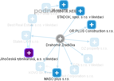  Drahomír Z. - Vizualizace  propojení osoby a firem v obchodním rejstříku