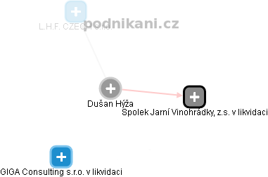 Dušan H. - Vizualizace  propojení osoby a firem v obchodním rejstříku