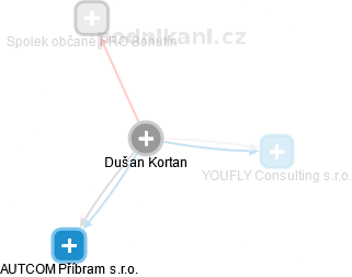 Dušan Kortan - Vizualizace  propojení osoby a firem v obchodním rejstříku