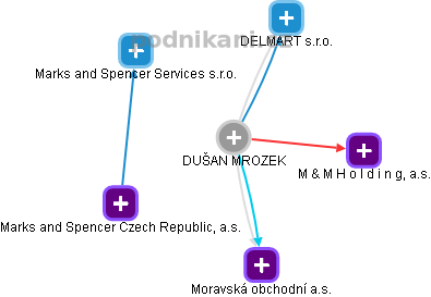 DUŠAN MROZEK - Vizualizace  propojení osoby a firem v obchodním rejstříku