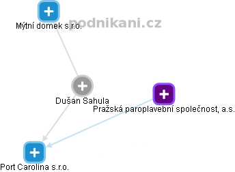  Dušan S. - Vizualizace  propojení osoby a firem v obchodním rejstříku