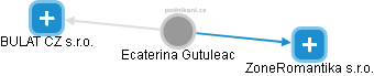 Ecaterina Gutuleac - Vizualizace  propojení osoby a firem v obchodním rejstříku