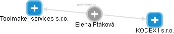  Elena P. - Vizualizace  propojení osoby a firem v obchodním rejstříku