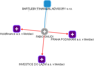 FABIO GNUDI - Vizualizace  propojení osoby a firem v obchodním rejstříku
