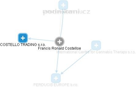 Francis Ronald Costelloe - Vizualizace  propojení osoby a firem v obchodním rejstříku