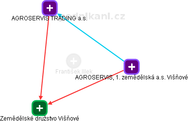 František Illek - Vizualizace  propojení osoby a firem v obchodním rejstříku