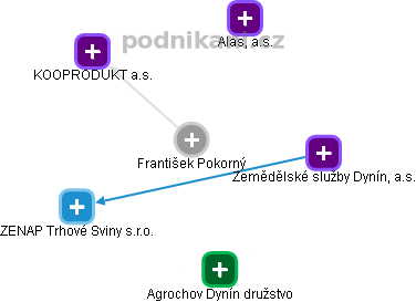 František Pokorný - Vizualizace  propojení osoby a firem v obchodním rejstříku
