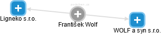 František Wolf - Vizualizace  propojení osoby a firem v obchodním rejstříku