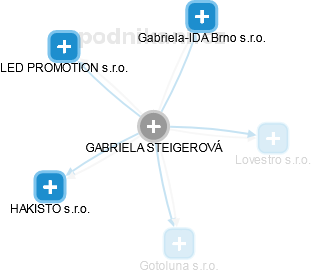 GABRIELA STEIGEROVÁ - Vizualizace  propojení osoby a firem v obchodním rejstříku