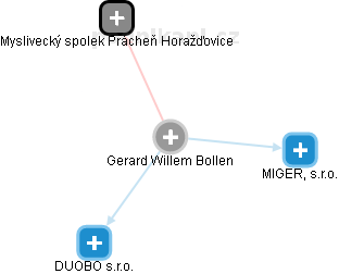 Gerard Willem Bollen - Vizualizace  propojení osoby a firem v obchodním rejstříku