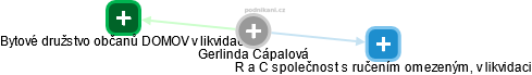 Gerlinda Cápalová - Vizualizace  propojení osoby a firem v obchodním rejstříku