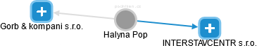  Halyna P. - Vizualizace  propojení osoby a firem v obchodním rejstříku