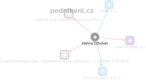  Hanna D. - Vizualizace  propojení osoby a firem v obchodním rejstříku