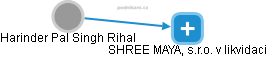 Harinder Pal Singh Rihal - Vizualizace  propojení osoby a firem v obchodním rejstříku