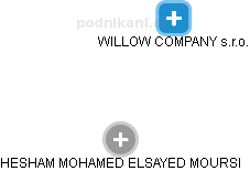 HESHAM MOHAMED ELSAYED MOURSI - Vizualizace  propojení osoby a firem v obchodním rejstříku