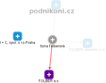  Ilona F. - Vizualizace  propojení osoby a firem v obchodním rejstříku