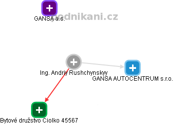  Andriy R. - Vizualizace  propojení osoby a firem v obchodním rejstříku