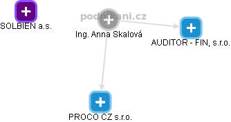  Anna S. - Vizualizace  propojení osoby a firem v obchodním rejstříku