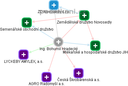 Bohumil Hradecký - Vizualizace  propojení osoby a firem v obchodním rejstříku