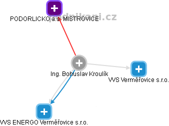Bohuslav Kroulík - Vizualizace  propojení osoby a firem v obchodním rejstříku