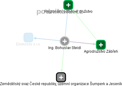 Bohuslav S. - Vizualizace  propojení osoby a firem v obchodním rejstříku