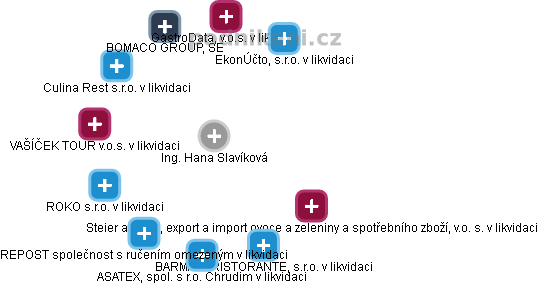 Hana Slavíková - Vizualizace  propojení osoby a firem v obchodním rejstříku